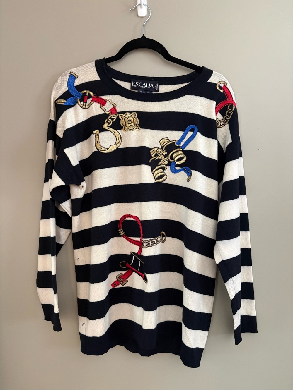 Vintage Escada Embroidered Sweater
